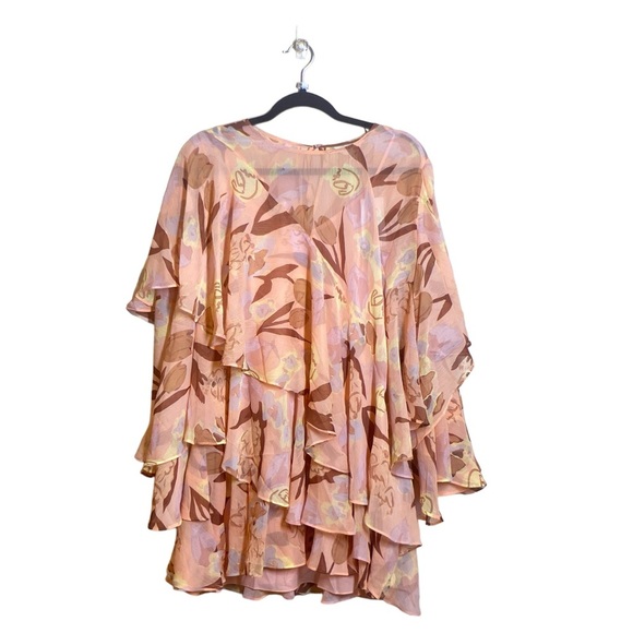 NWT TED BAKER LONDON Pegaia Sleeve Detail Mini Dress on Coral, size US 6 - Picture 4 of 15